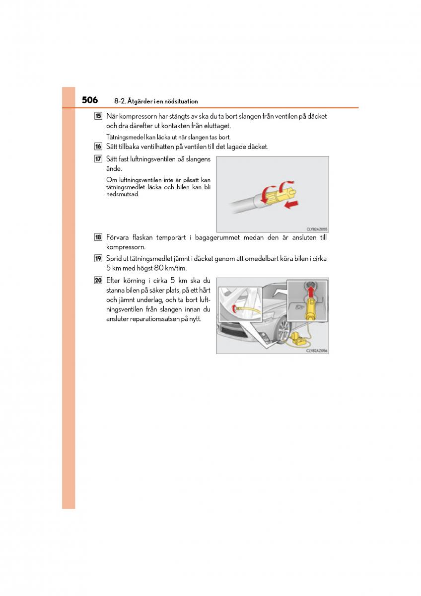 Lexus IS200t III 3 instruktionsbok / page 506