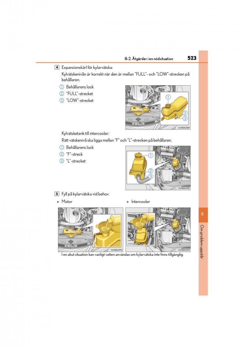 Lexus IS200t III 3 instruktionsbok / page 523