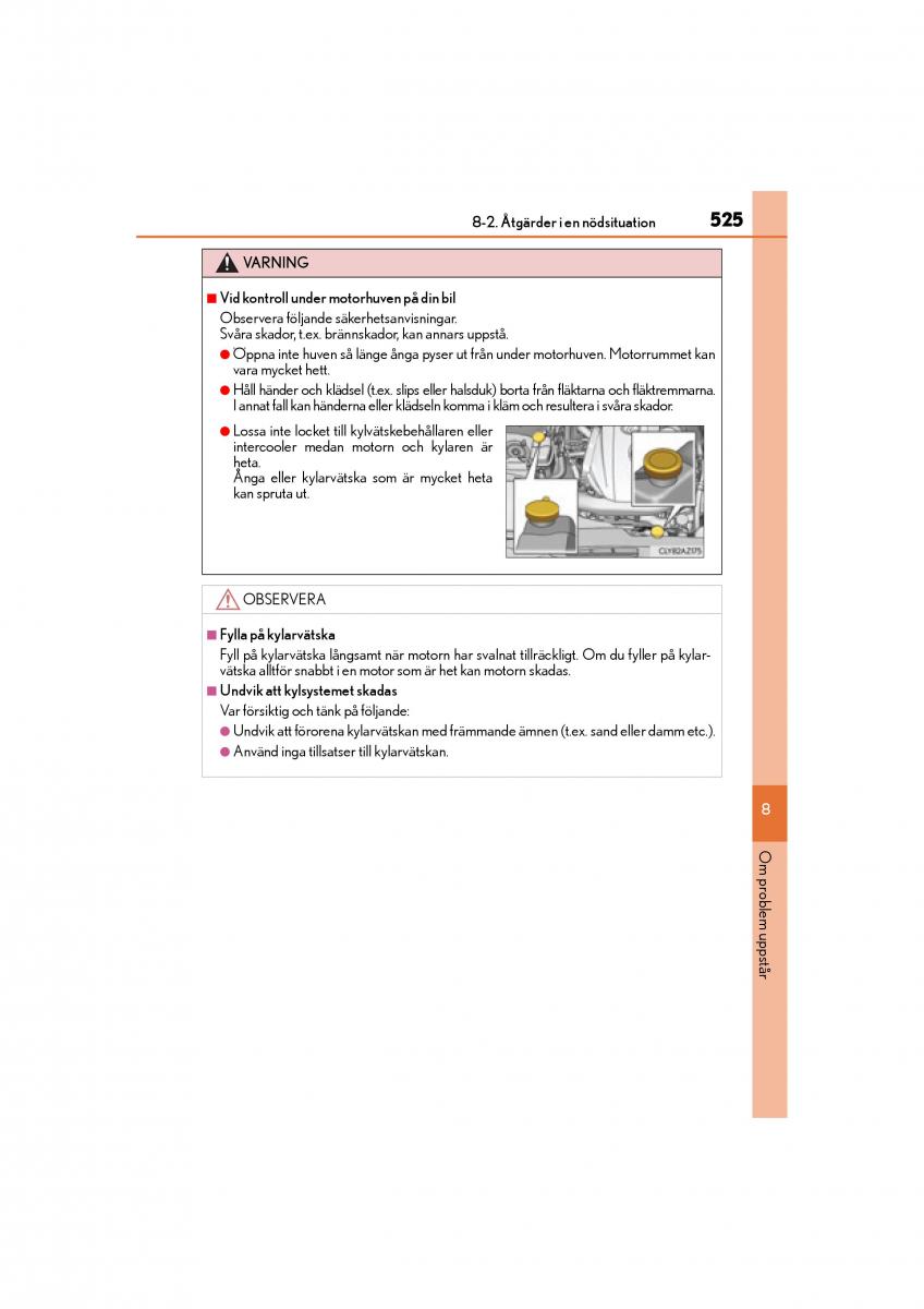 Lexus IS200t III 3 instruktionsbok / page 525