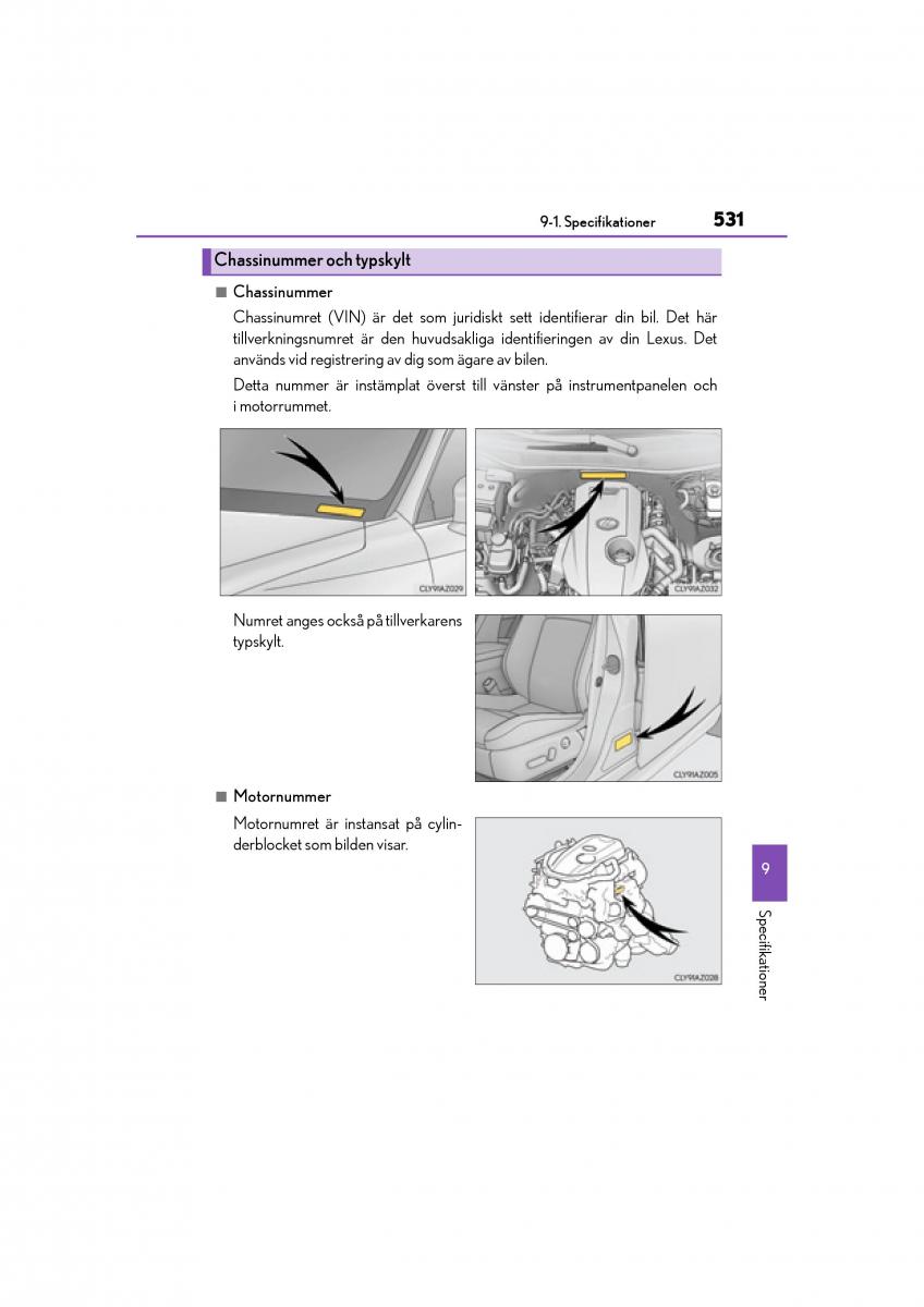 Lexus IS200t III 3 instruktionsbok / page 531