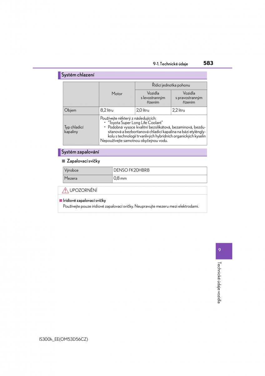 Lexus IS300h III 3 navod k obsludze / page 583