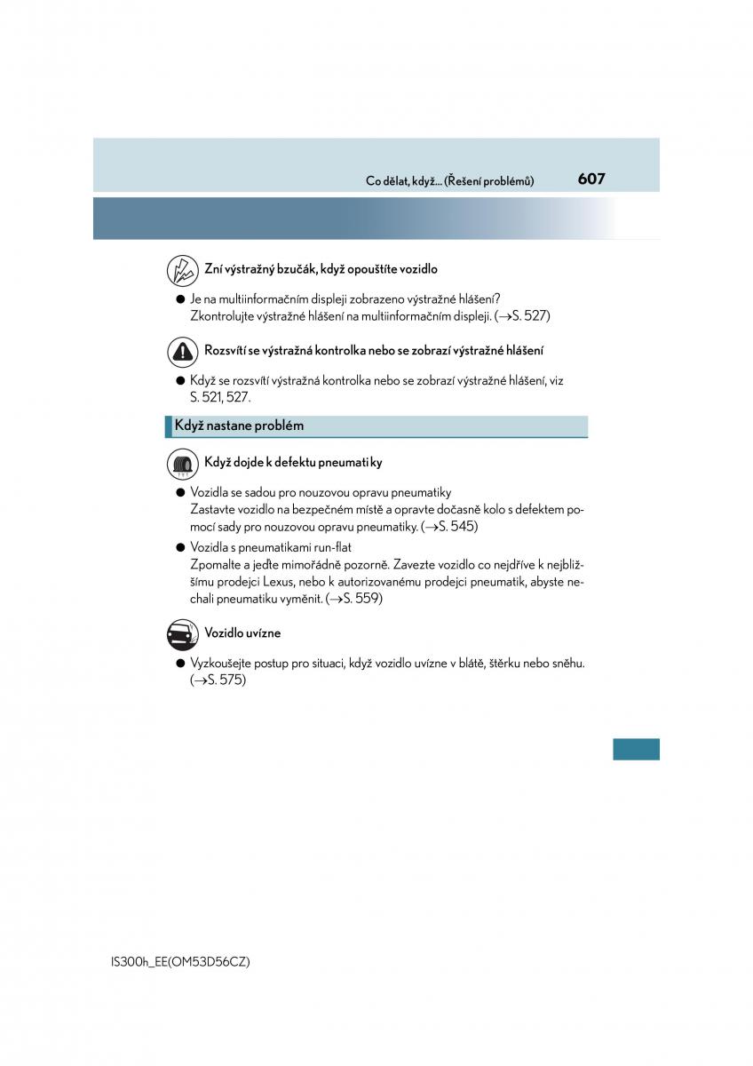 Lexus IS300h III 3 navod k obsludze / page 607