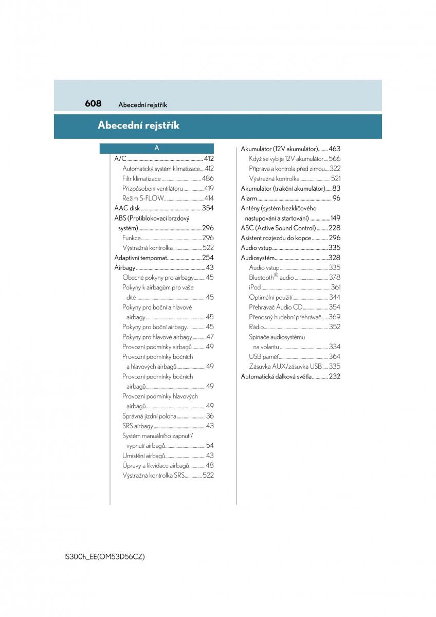 Lexus IS300h III 3 navod k obsludze / page 608