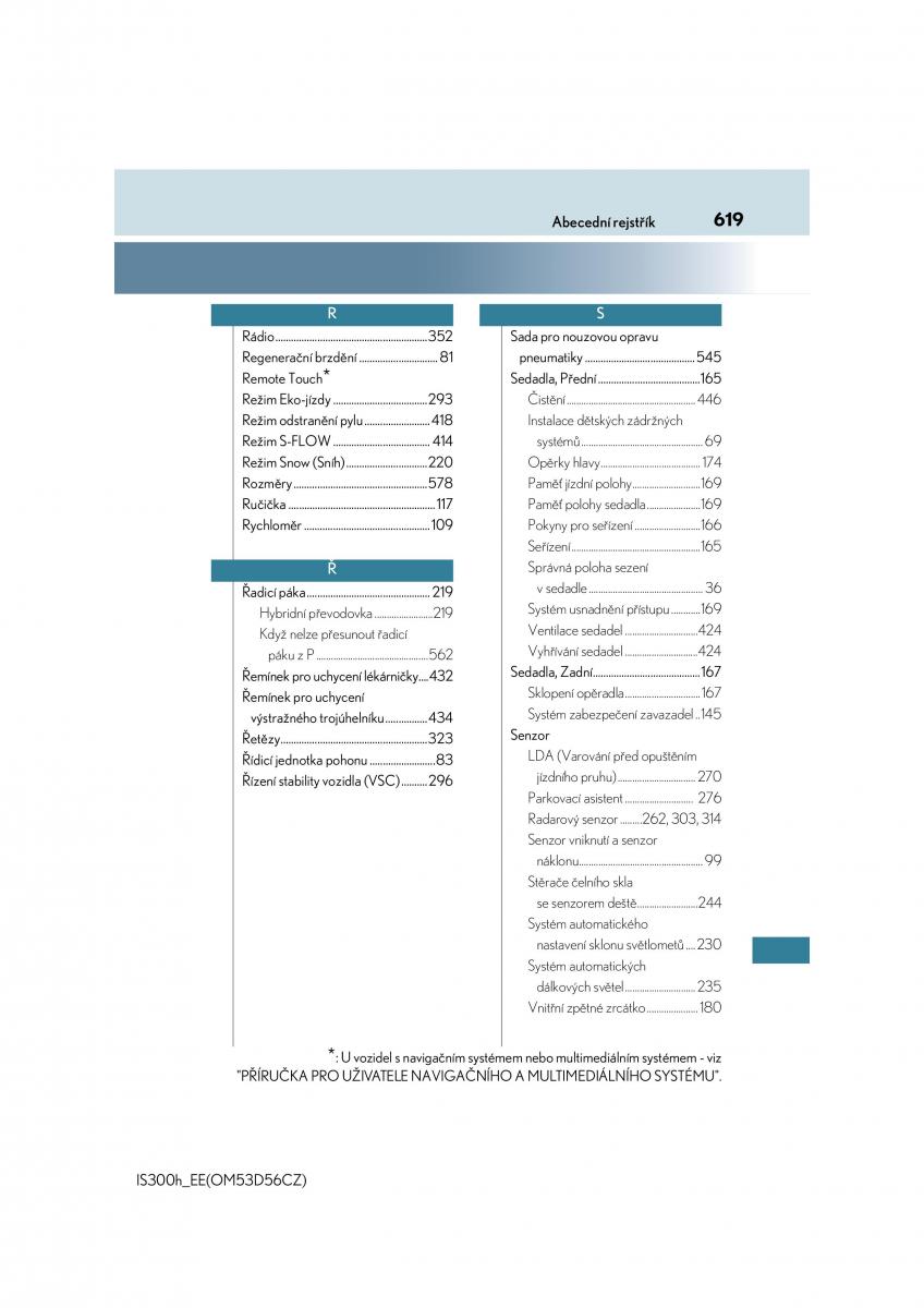 Lexus IS300h III 3 navod k obsludze / page 619
