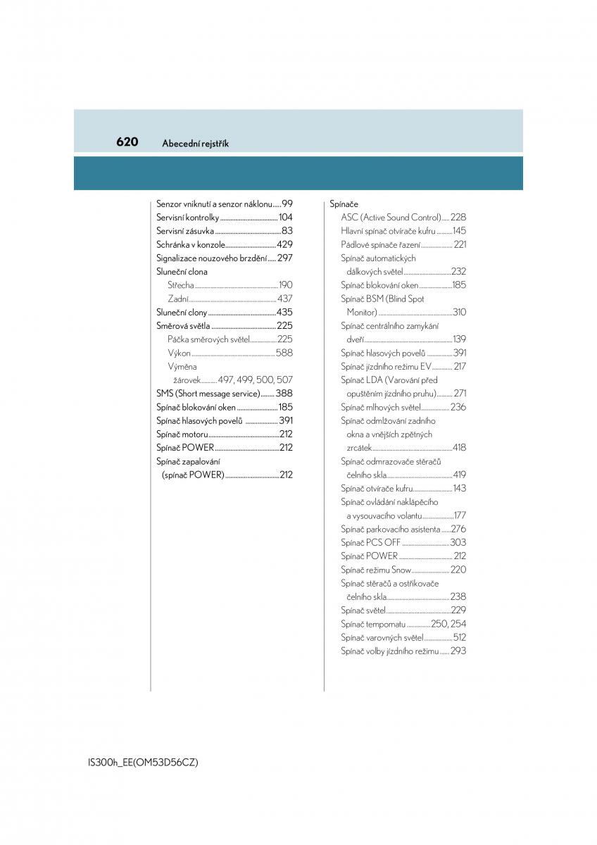 Lexus IS300h III 3 navod k obsludze / page 620