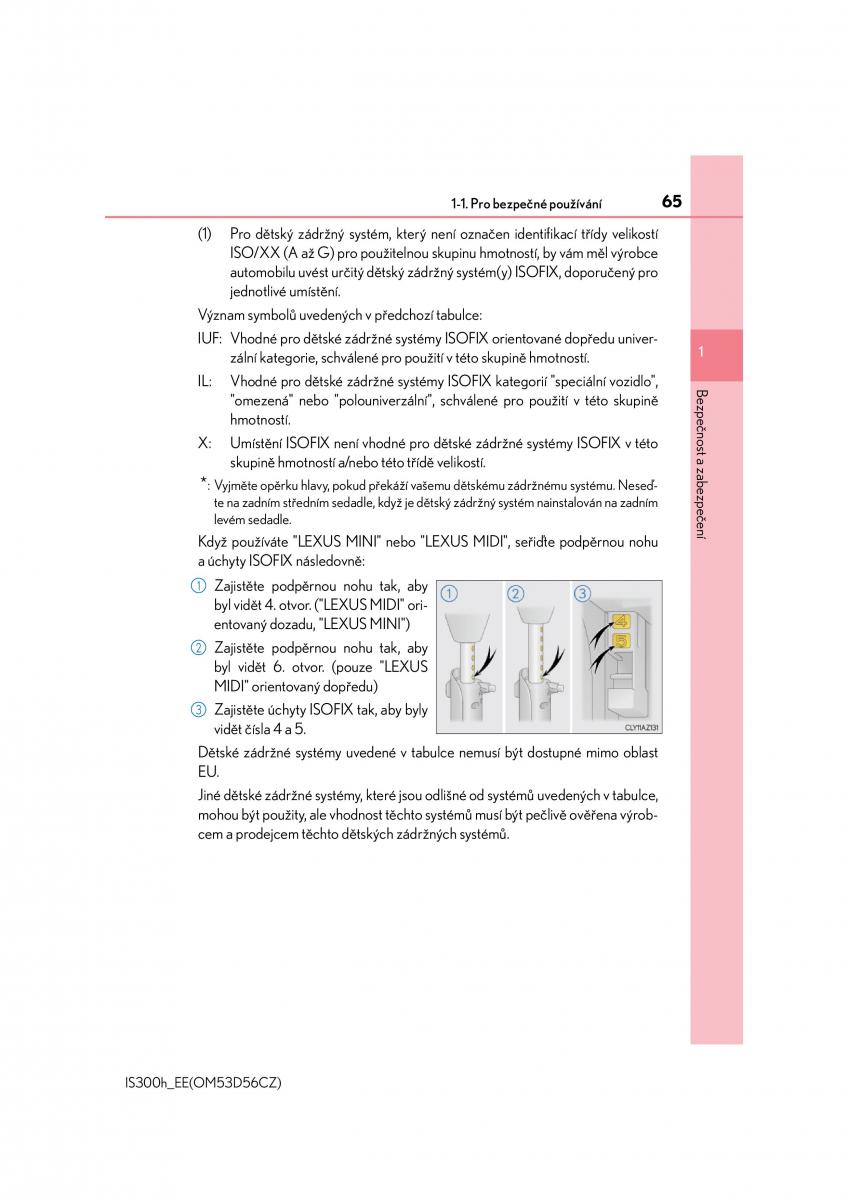 Lexus IS300h III 3 navod k obsludze / page 65