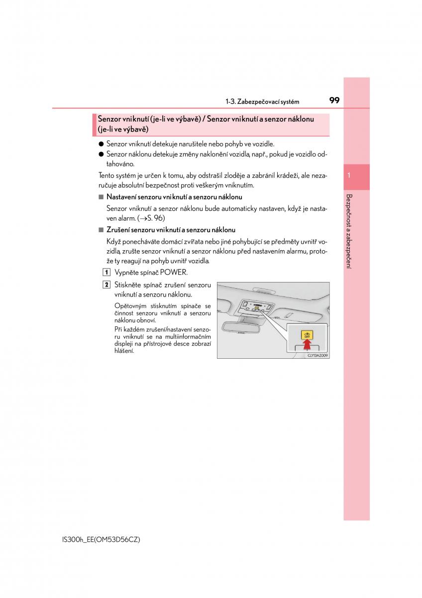Lexus IS300h III 3 navod k obsludze / page 99