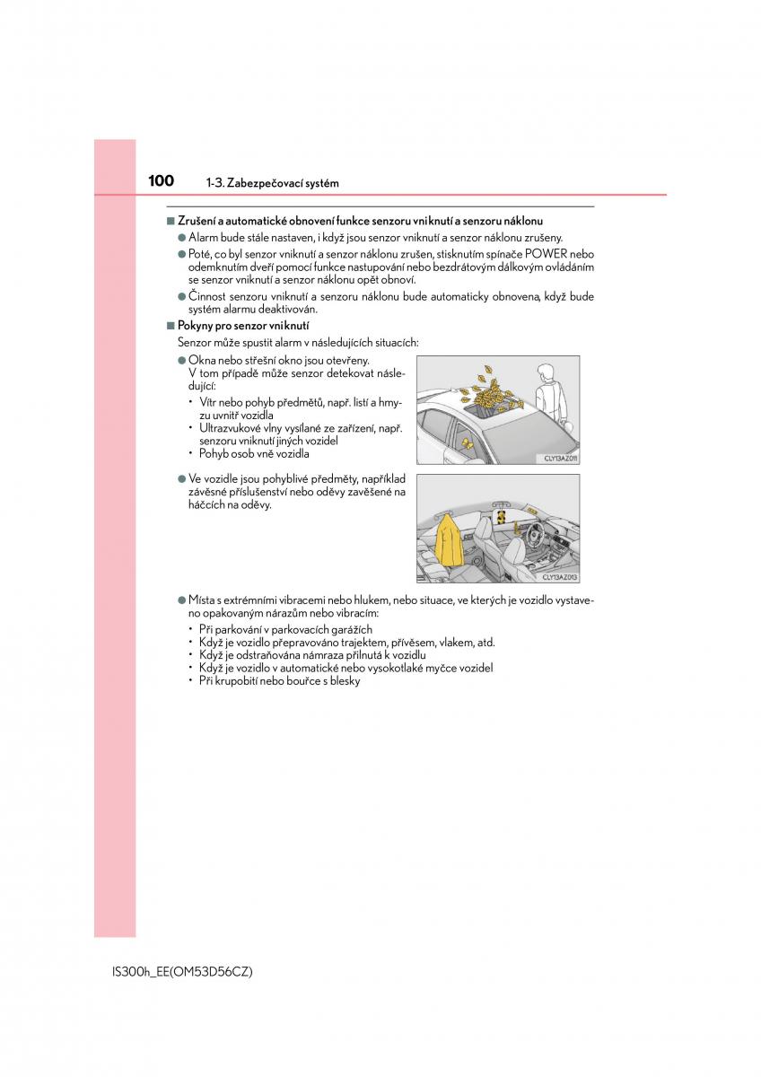 Lexus IS300h III 3 navod k obsludze / page 100