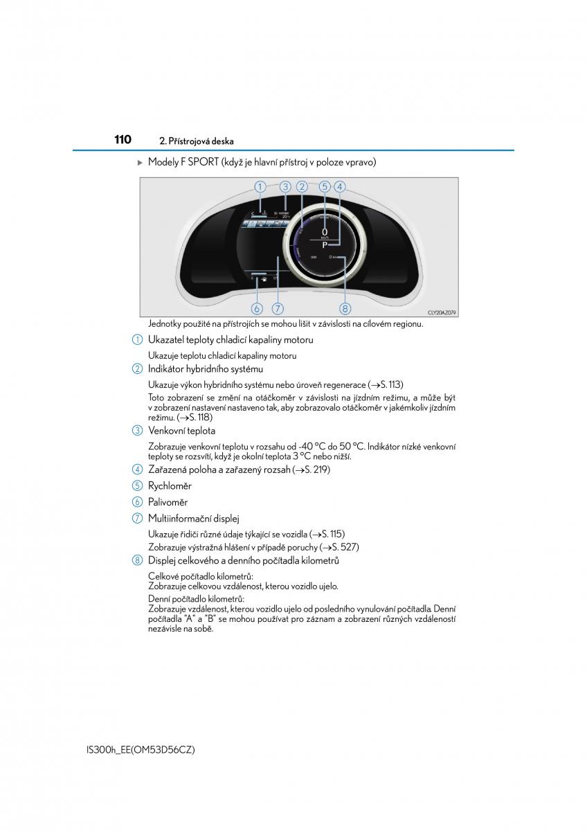 Lexus IS300h III 3 navod k obsludze / page 110