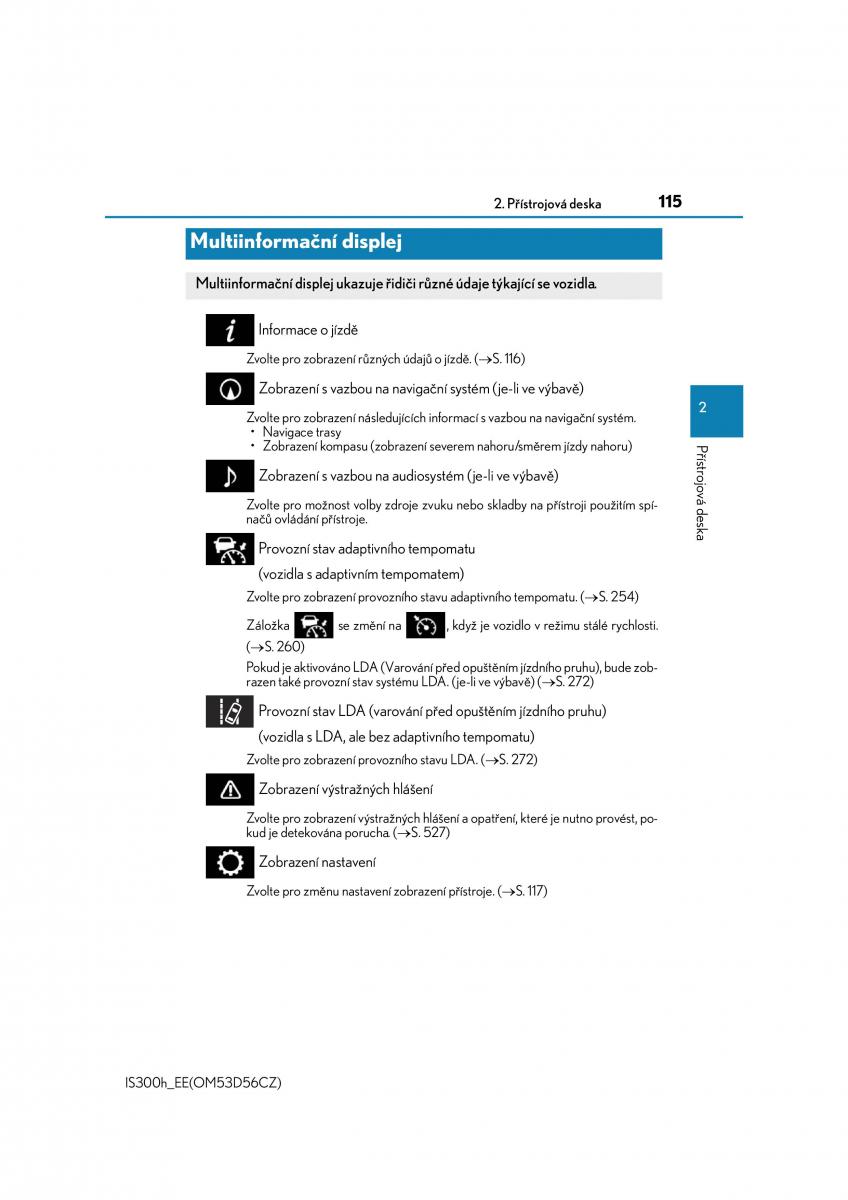 Lexus IS300h III 3 navod k obsludze / page 115