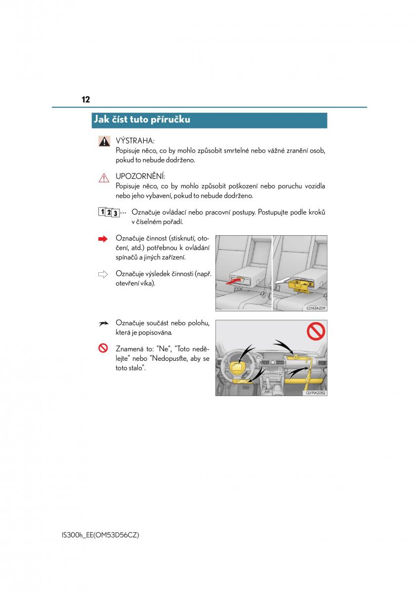 Lexus IS300h III 3 navod k obsludze / page 12