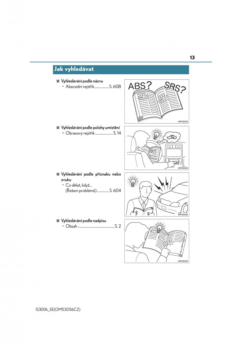 Lexus IS300h III 3 navod k obsludze / page 13