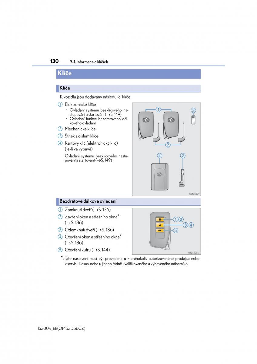 Lexus IS300h III 3 navod k obsludze / page 130