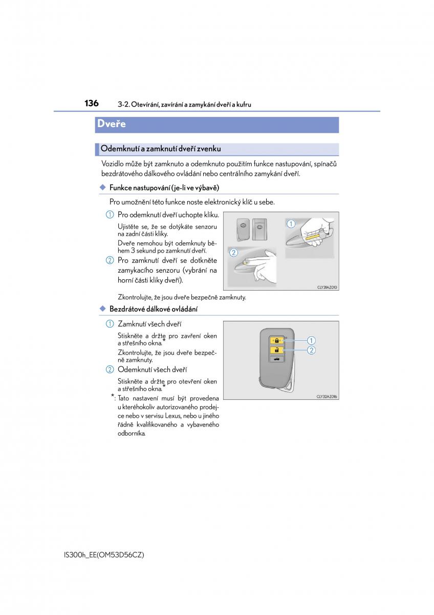 Lexus IS300h III 3 navod k obsludze / page 136