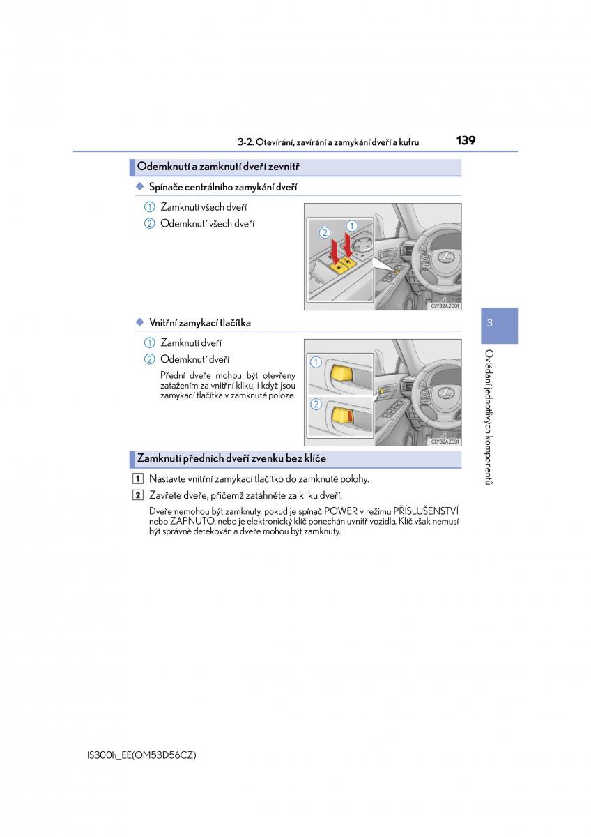 Lexus IS300h III 3 navod k obsludze / page 139