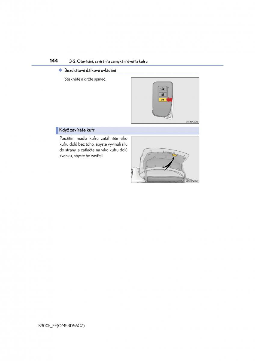 Lexus IS300h III 3 navod k obsludze / page 144