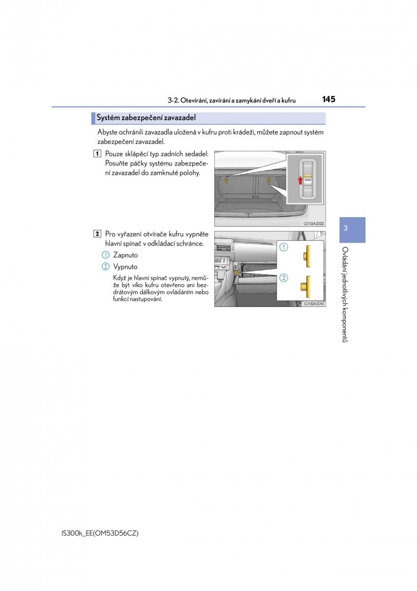 Lexus IS300h III 3 navod k obsludze / page 145