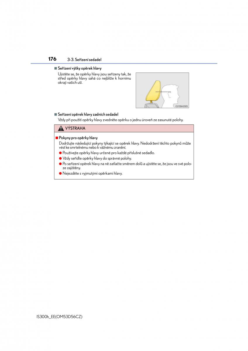 Lexus IS300h III 3 navod k obsludze / page 176