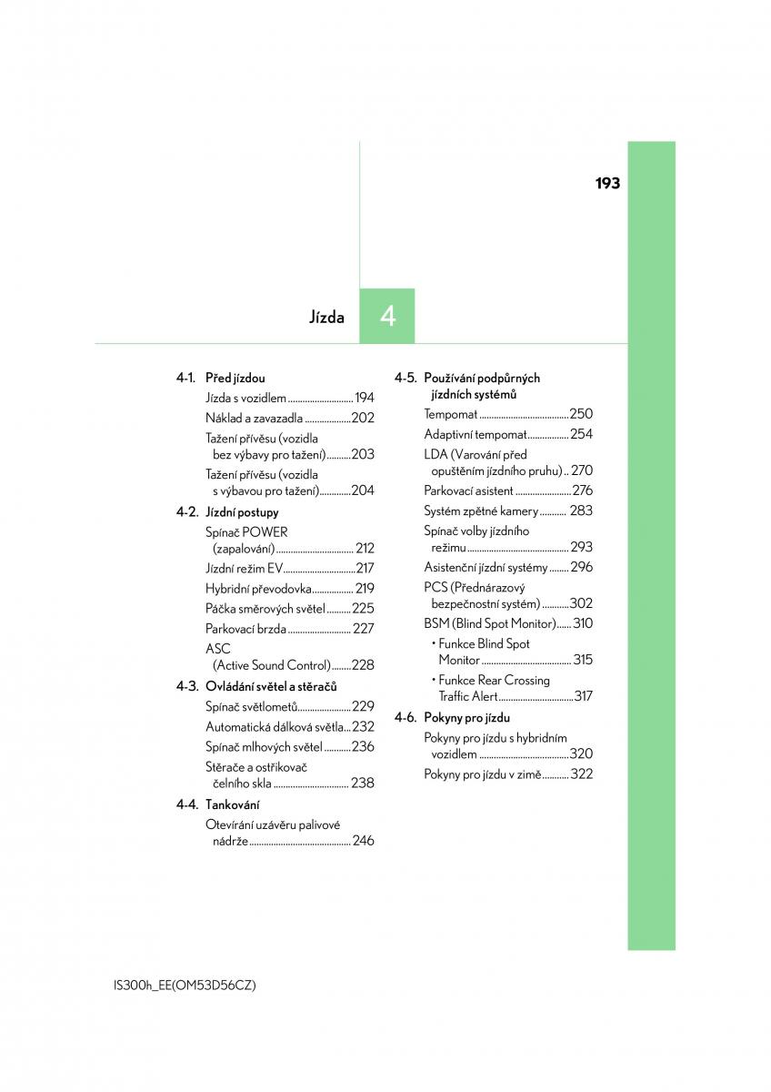 Lexus IS300h III 3 navod k obsludze / page 193