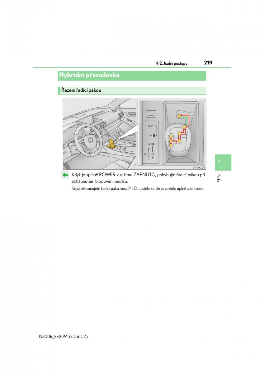 Lexus IS300h III 3 navod k obsludze / page 219