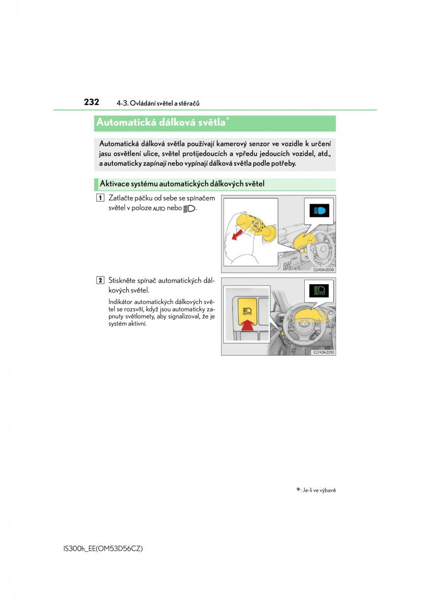 Lexus IS300h III 3 navod k obsludze / page 232