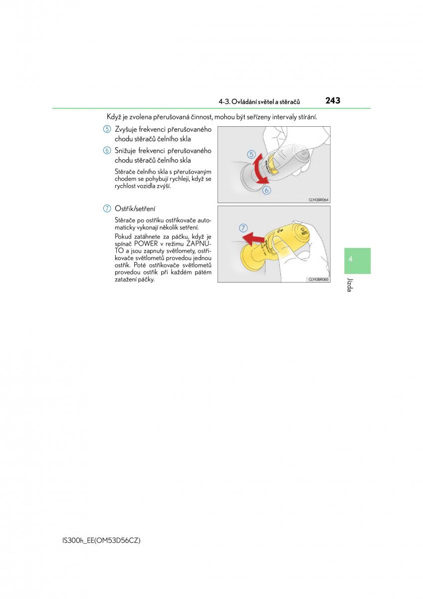Lexus IS300h III 3 navod k obsludze / page 243