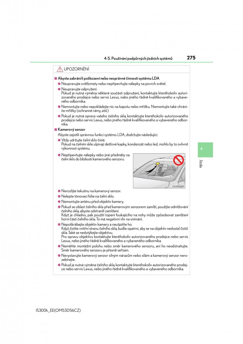 Lexus IS300h III 3 navod k obsludze / page 275