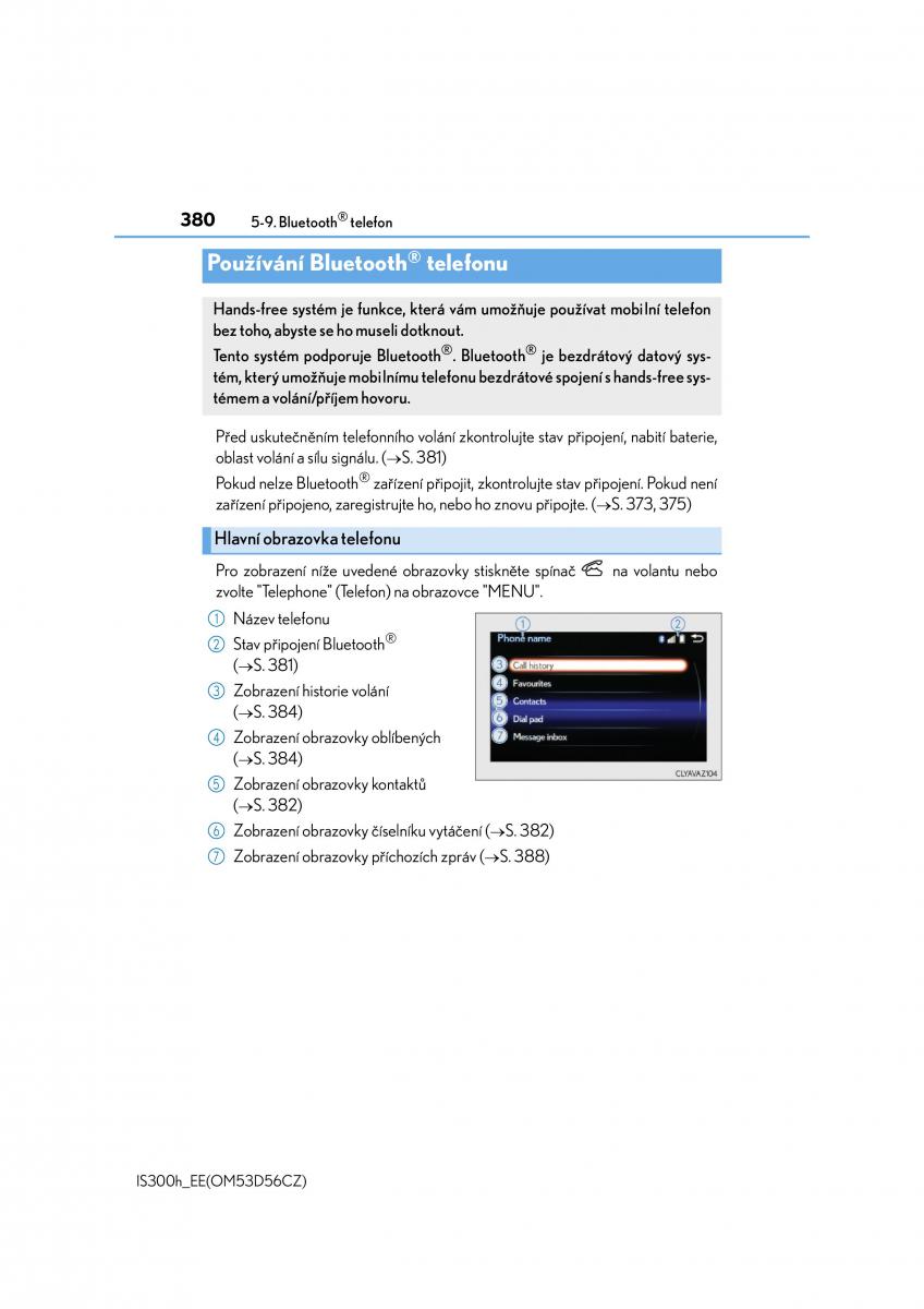 Lexus IS300h III 3 navod k obsludze / page 380