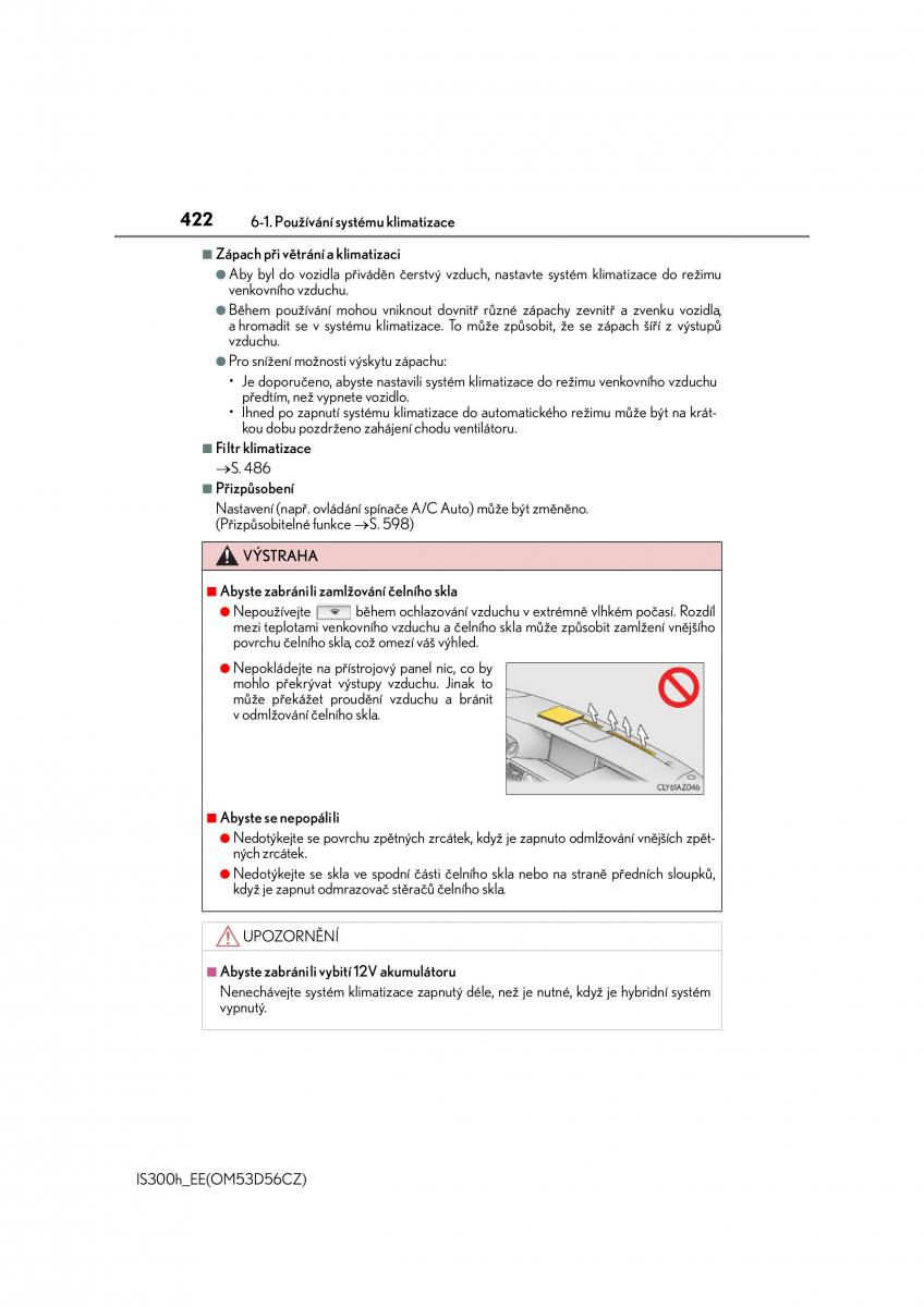 Lexus IS300h III 3 navod k obsludze / page 422