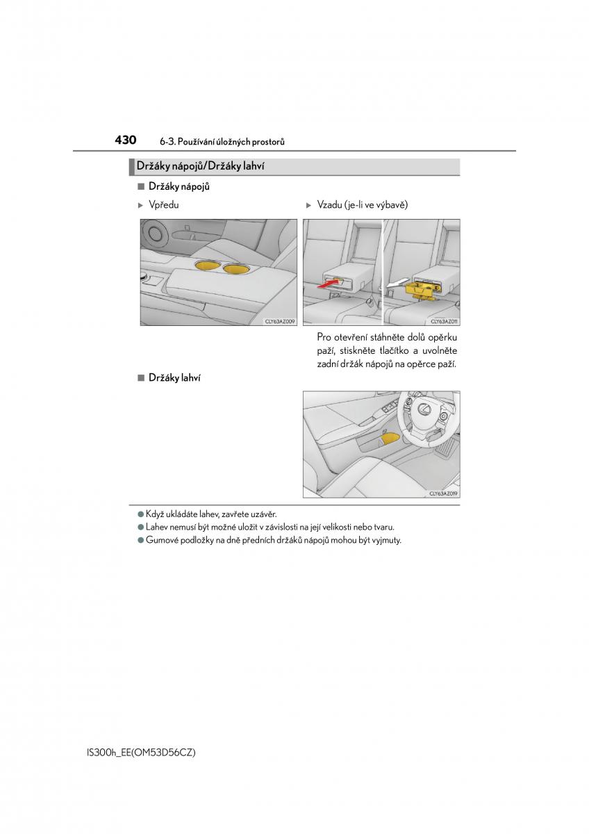 Lexus IS300h III 3 navod k obsludze / page 430