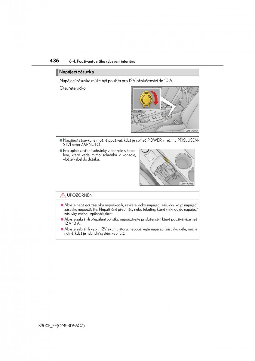 Lexus IS300h III 3 navod k obsludze / page 436