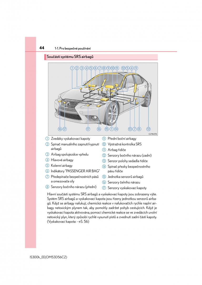 Lexus IS300h III 3 navod k obsludze / page 44