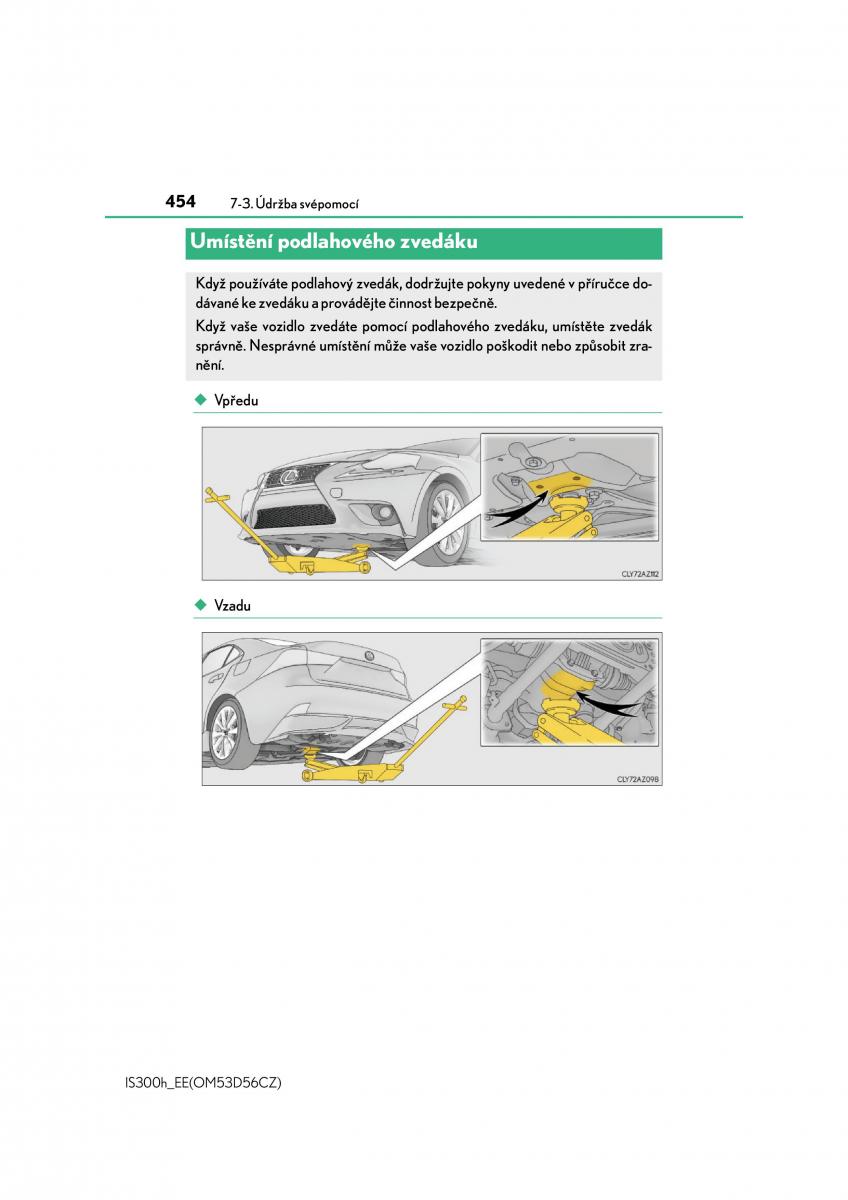 Lexus IS300h III 3 navod k obsludze / page 454