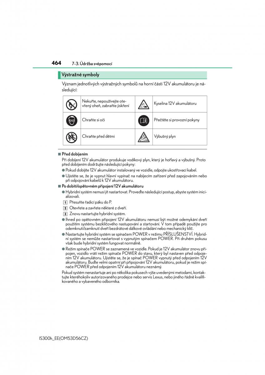 Lexus IS300h III 3 navod k obsludze / page 464