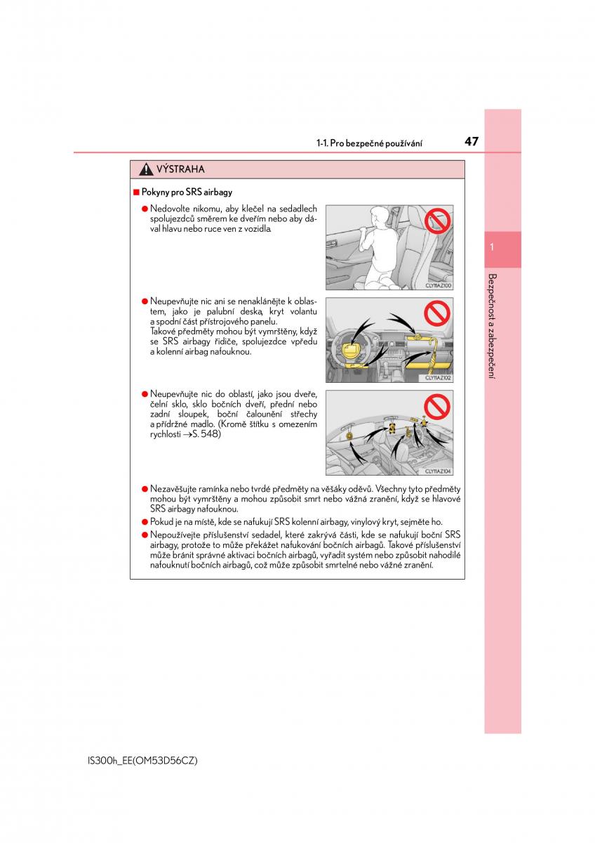 Lexus IS300h III 3 navod k obsludze / page 47