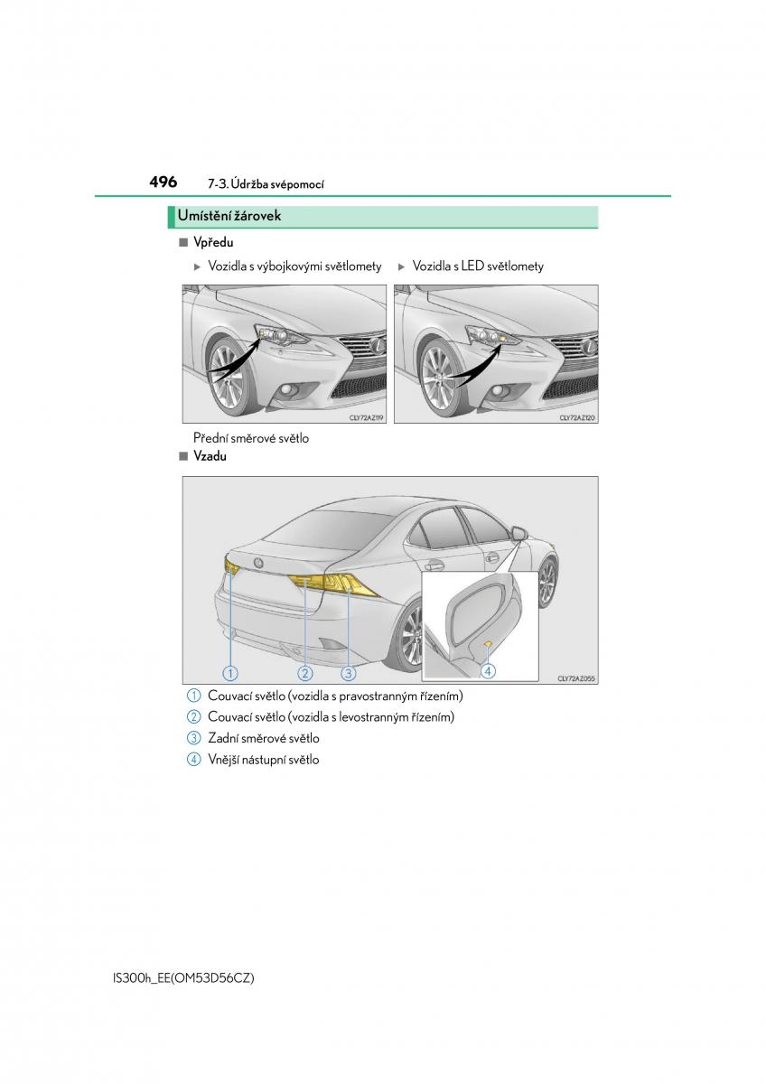 Lexus IS300h III 3 navod k obsludze / page 496