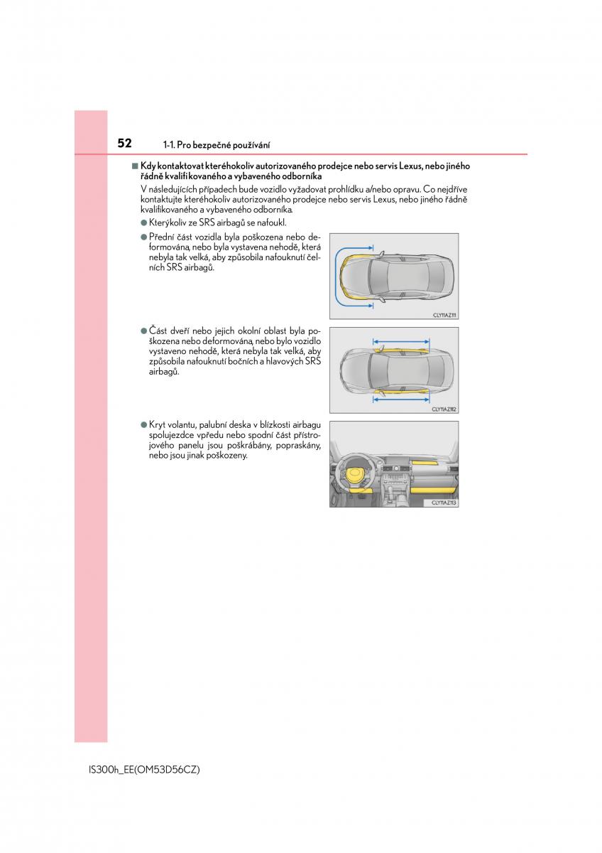 Lexus IS300h III 3 navod k obsludze / page 52