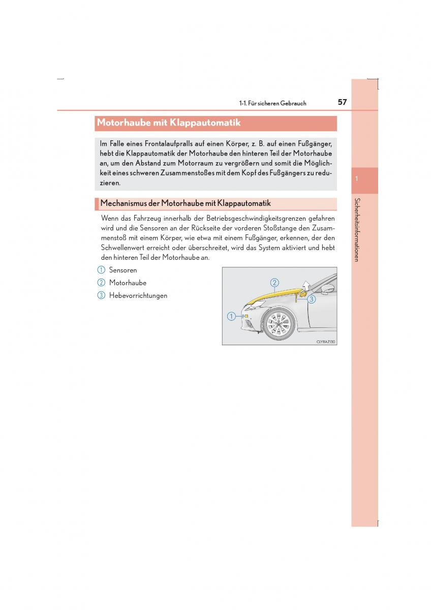 Lexus IS300h III 3 Handbuch / page 57