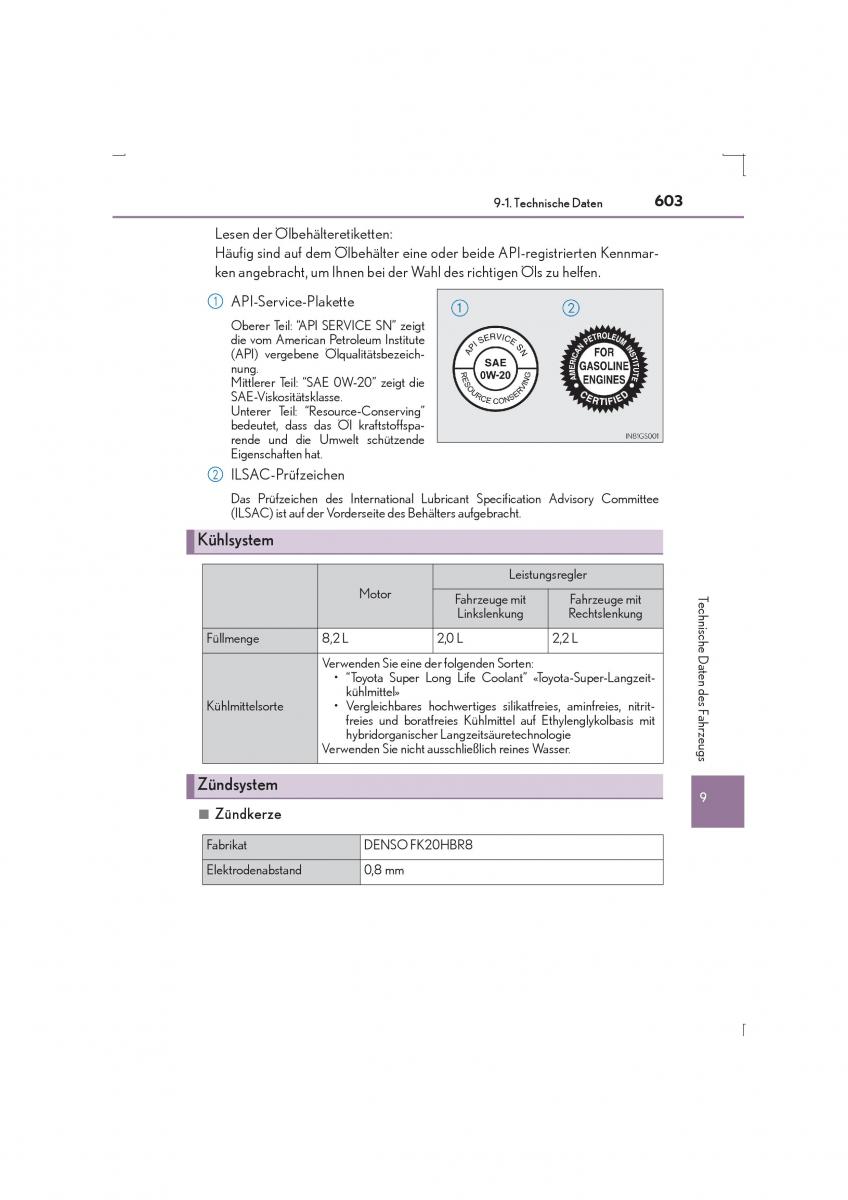 Lexus IS300h III 3 Handbuch / page 603