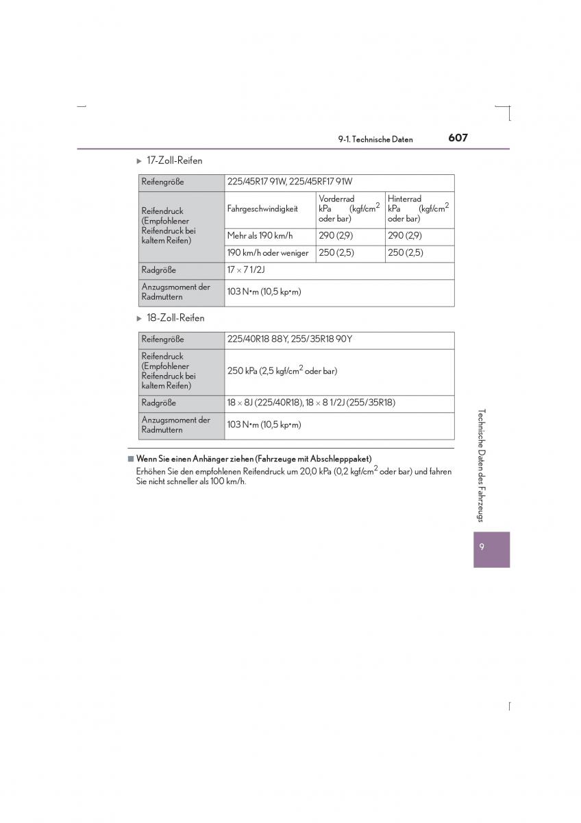 Lexus IS300h III 3 Handbuch / page 607