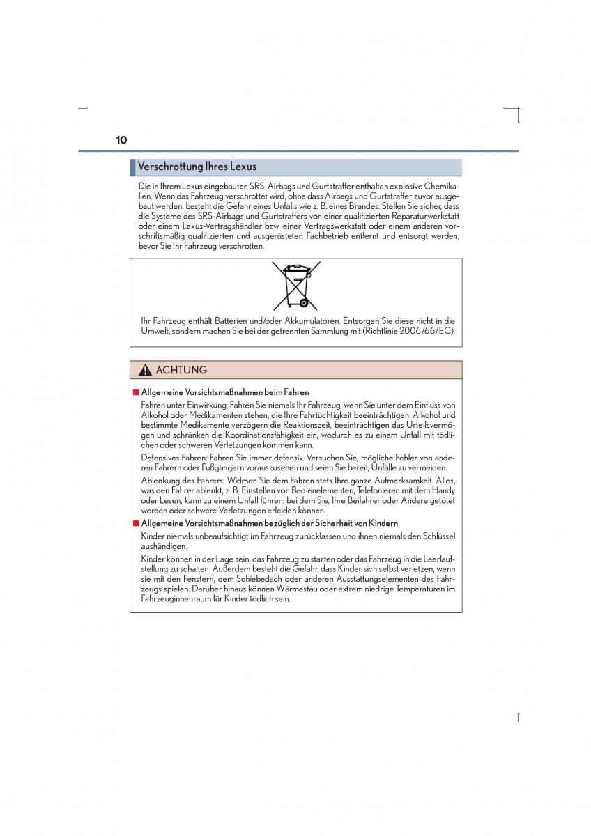 Lexus IS300h III 3 Handbuch / page 10