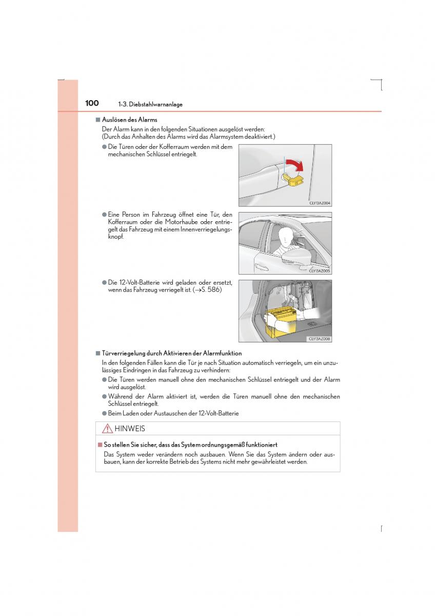 Lexus IS300h III 3 Handbuch / page 100