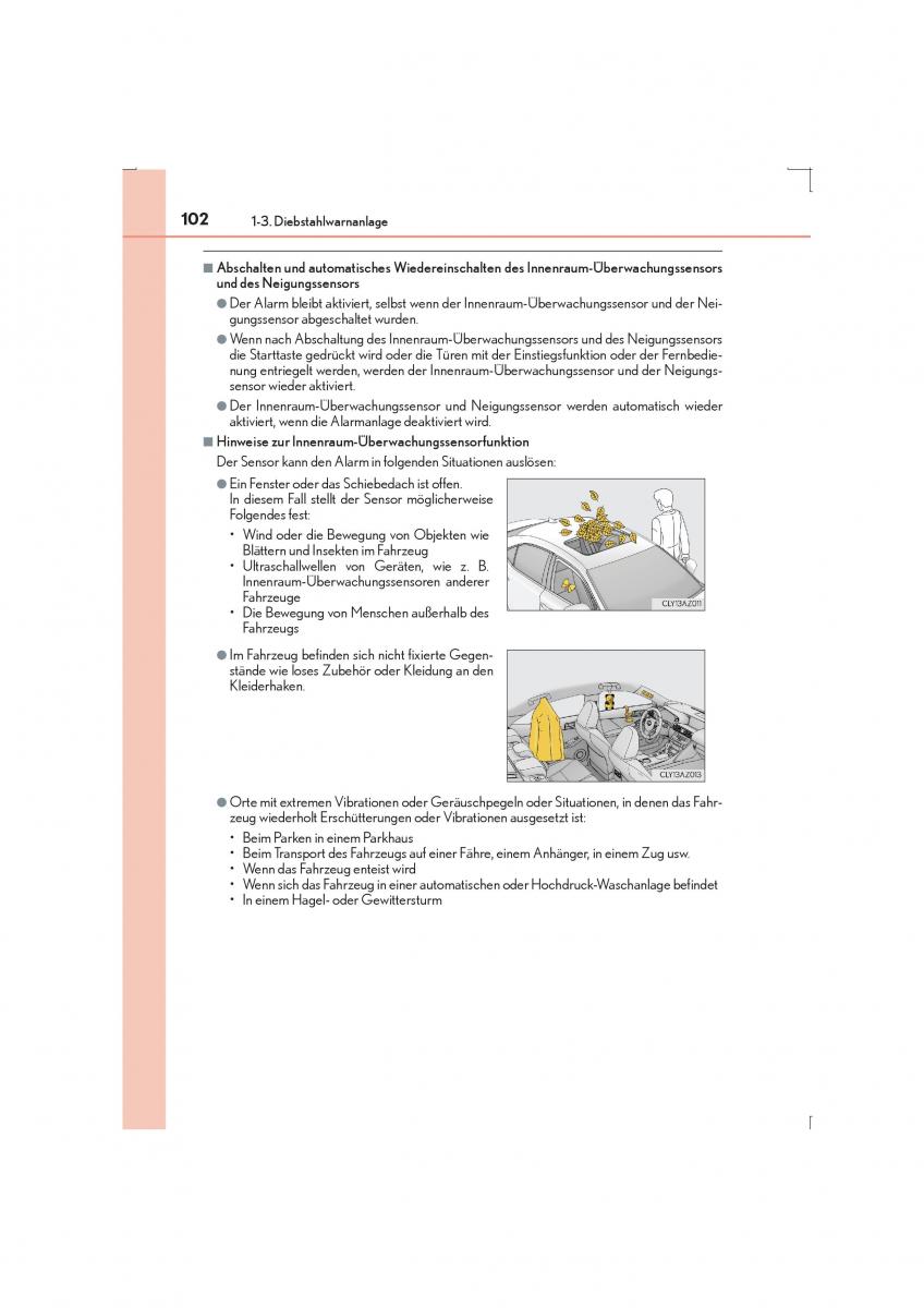 Lexus IS300h III 3 Handbuch / page 102