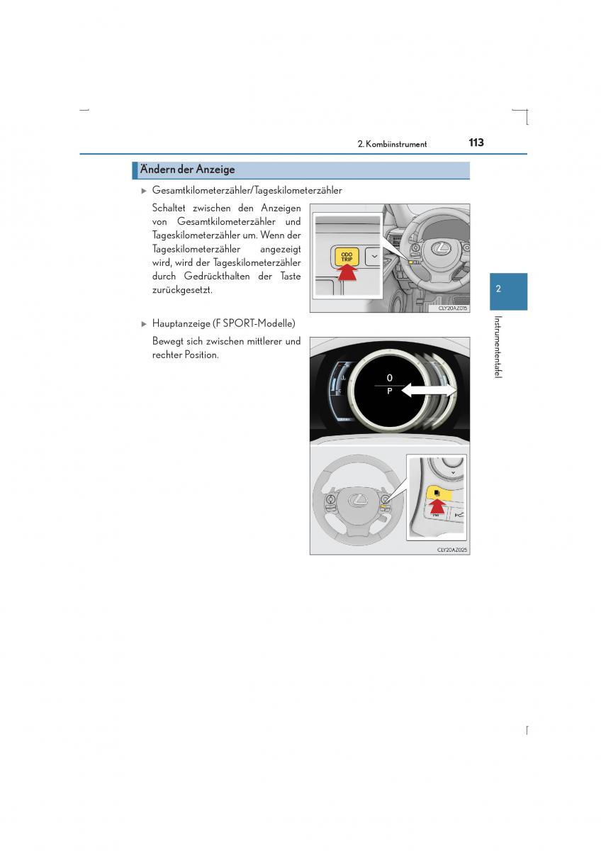 Lexus IS300h III 3 Handbuch / page 113