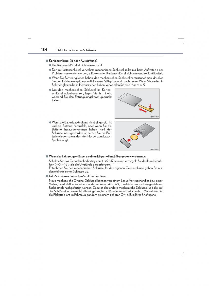 Lexus IS300h III 3 Handbuch / page 134