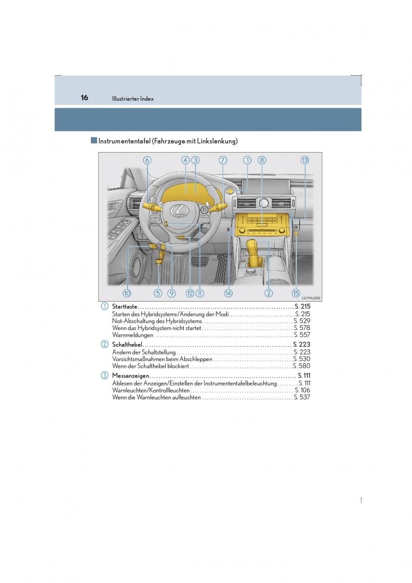 Lexus IS300h III 3 Handbuch / page 16