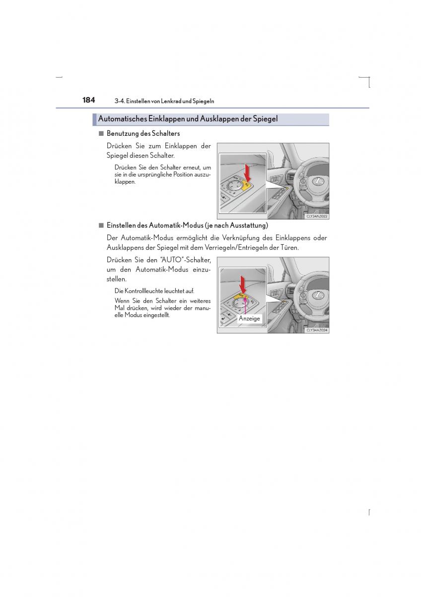 Lexus IS300h III 3 Handbuch / page 184