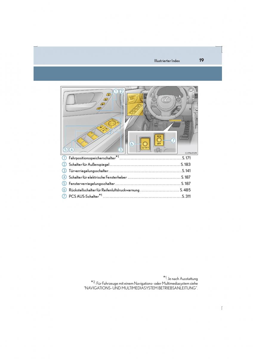 Lexus IS300h III 3 Handbuch / page 19