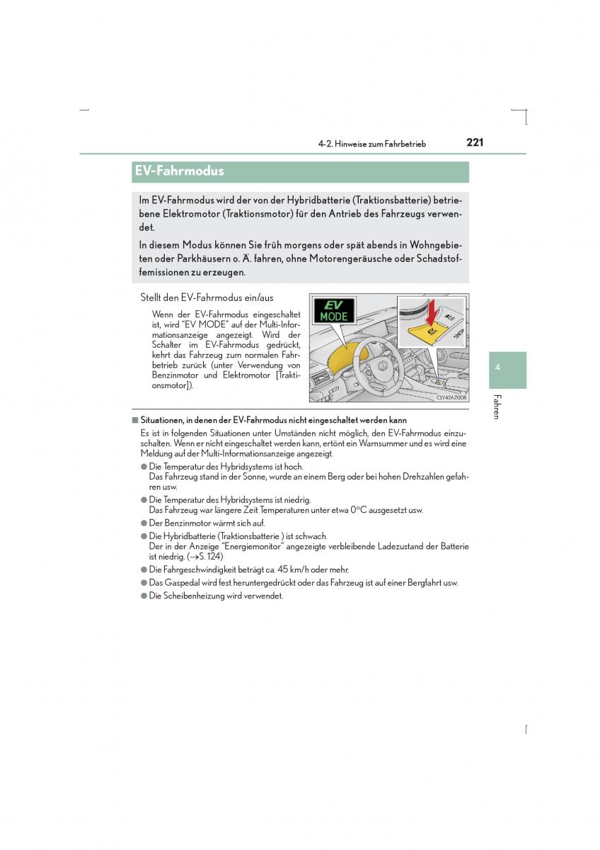 Lexus IS300h III 3 Handbuch / page 221