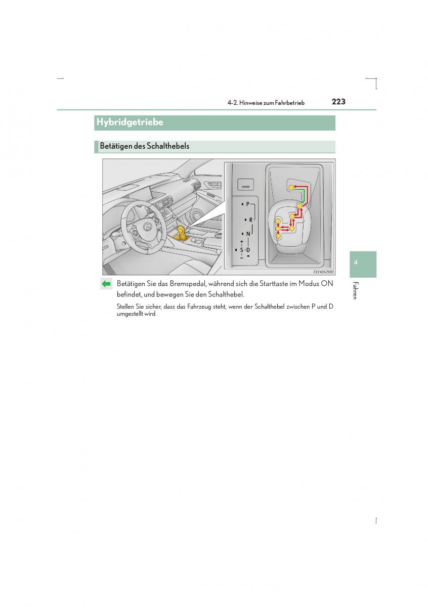 Lexus IS300h III 3 Handbuch / page 223